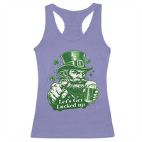 Lets Get Lucked Up Racerback Tank Top St Patricks Day Party Humor