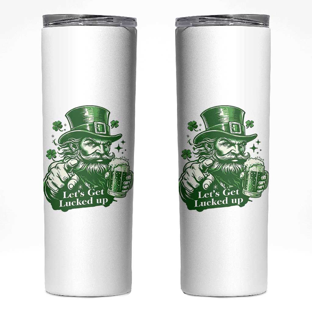Lets Get Lucked Up Skinny Tumbler St Patricks Day Party Humor