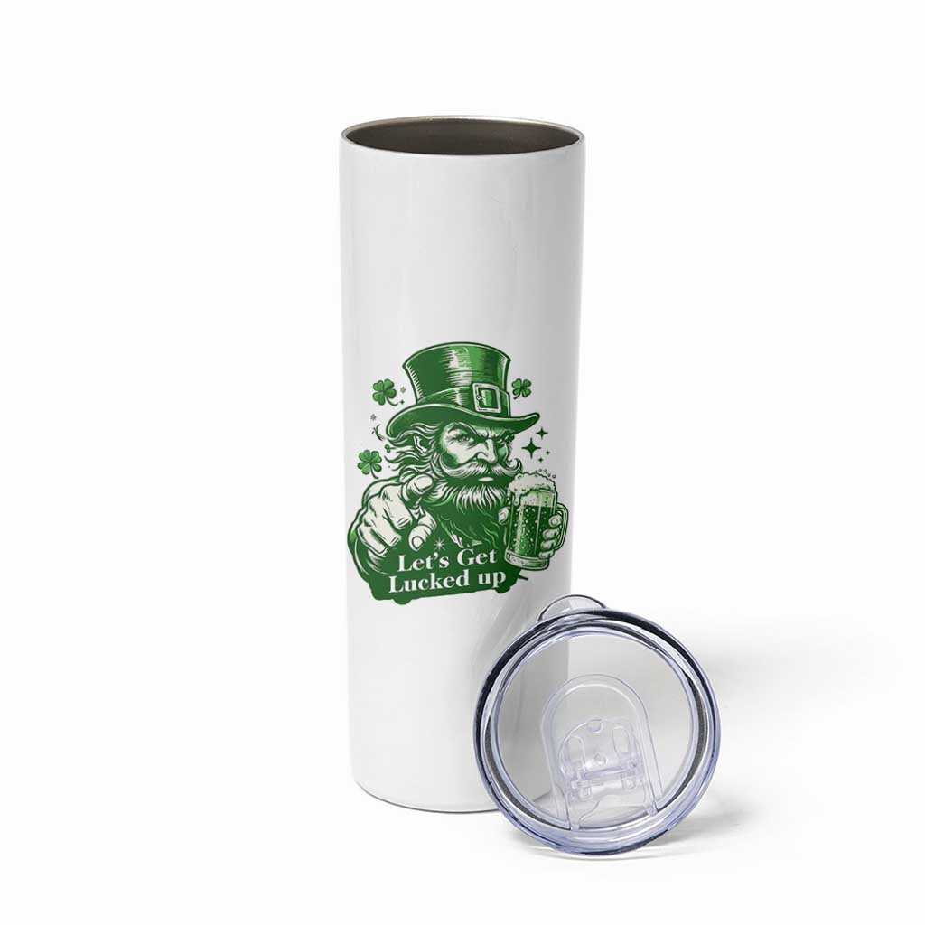Lets Get Lucked Up Skinny Tumbler St Patricks Day Party Humor