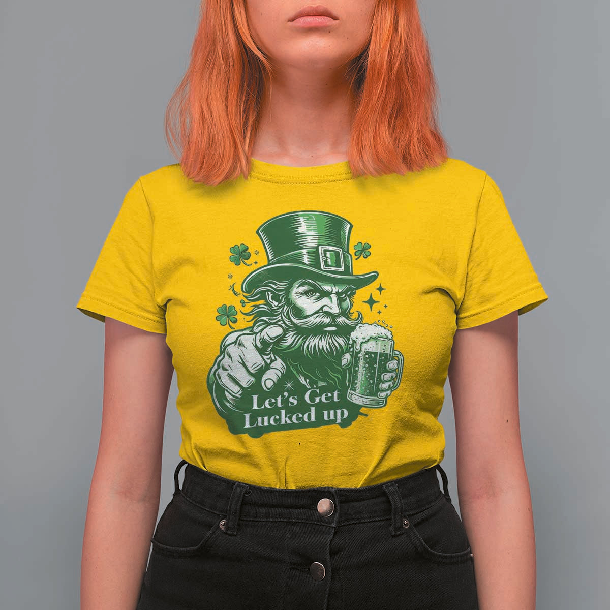 Lets Get Lucked Up T Shirt For Women St Patricks Day Party Humor
