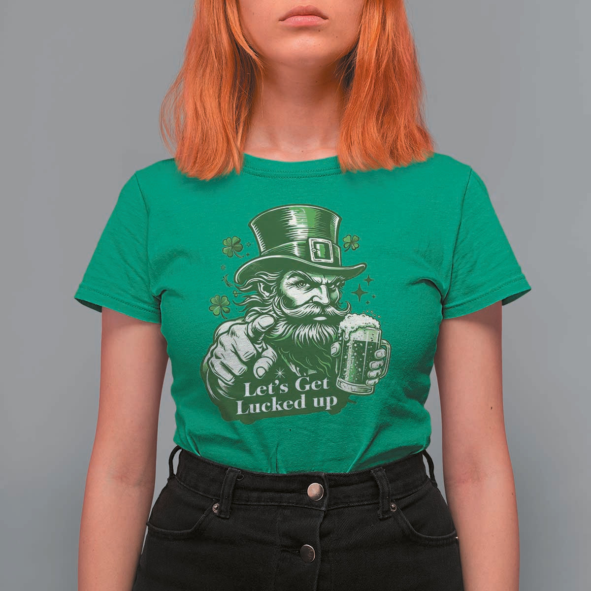 Lets Get Lucked Up T Shirt For Women St Patricks Day Party Humor