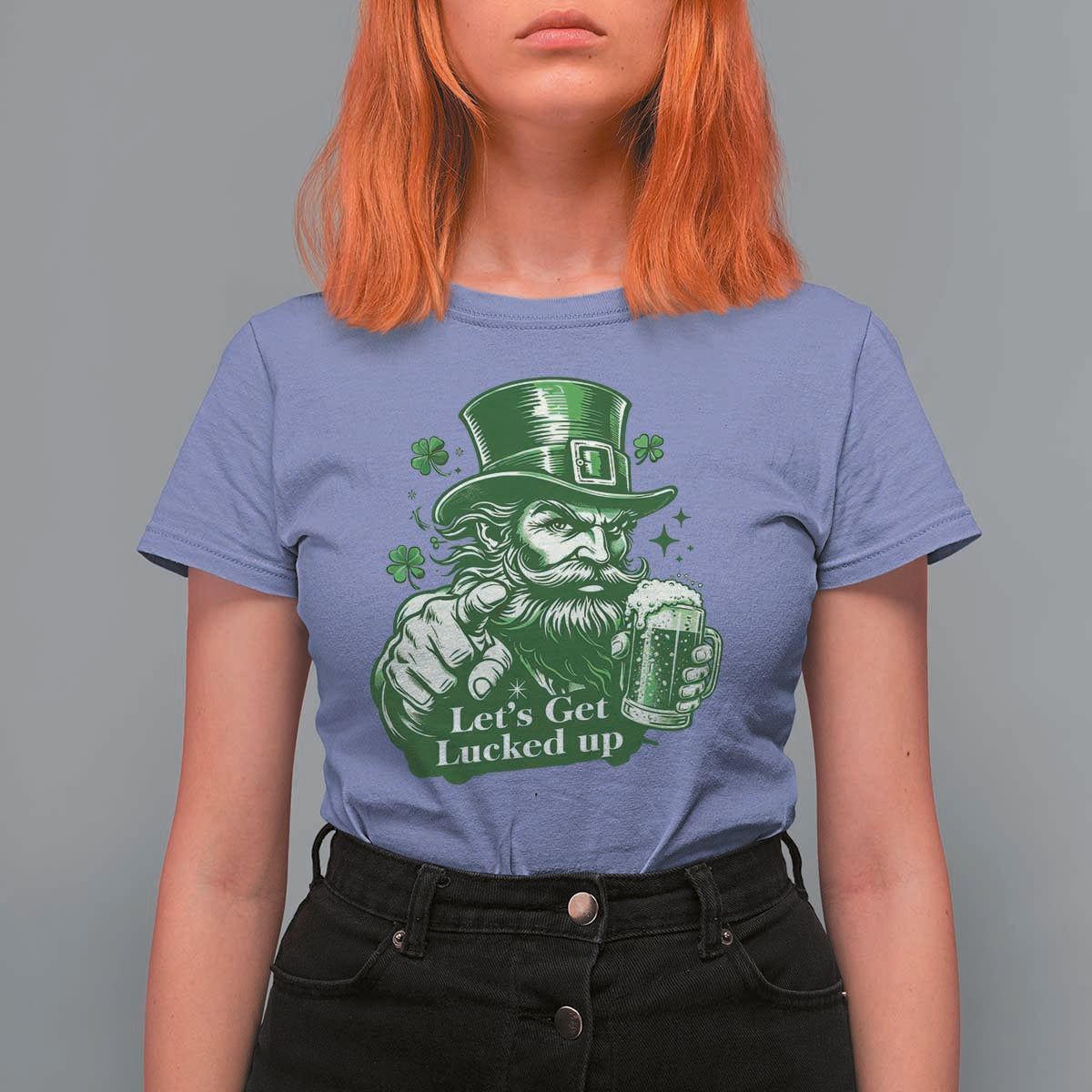 Lets Get Lucked Up T Shirt For Women St Patricks Day Party Humor