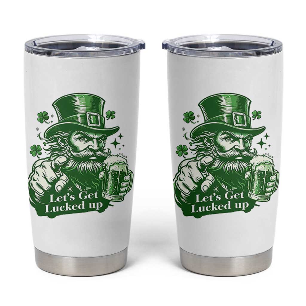 Lets Get Lucked Up Tumbler Cup St Patricks Day Party Humor