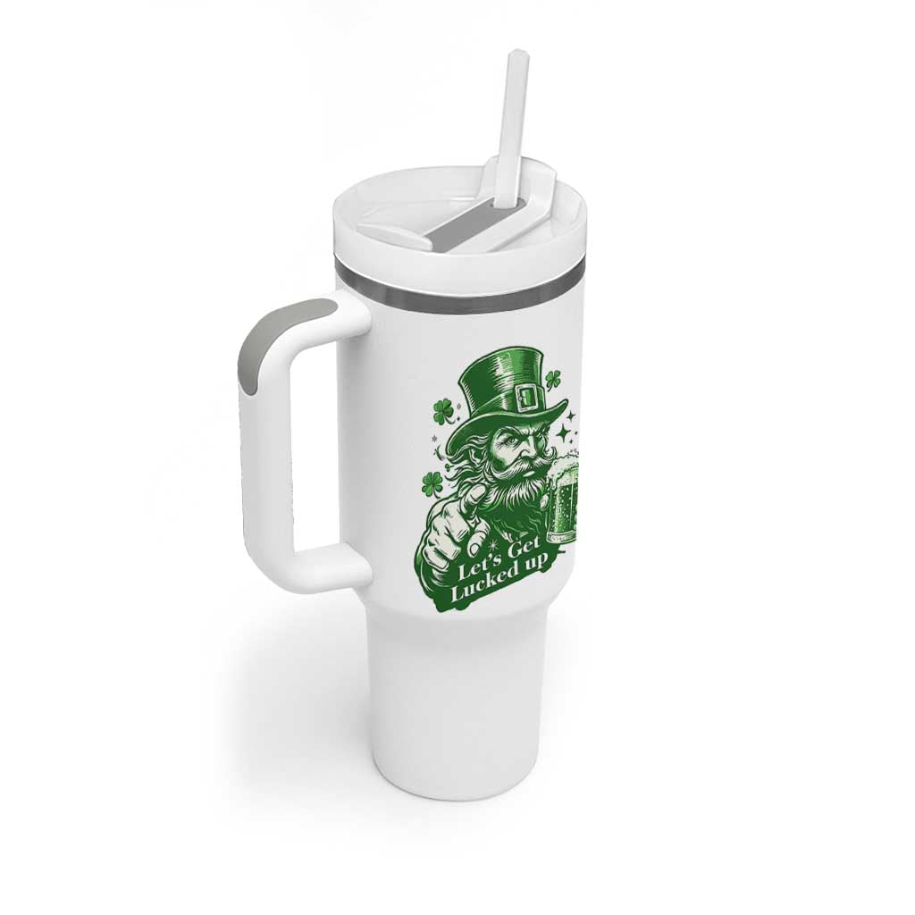 Lets Get Lucked Up Tumbler With Handle St Patricks Day Party Humor