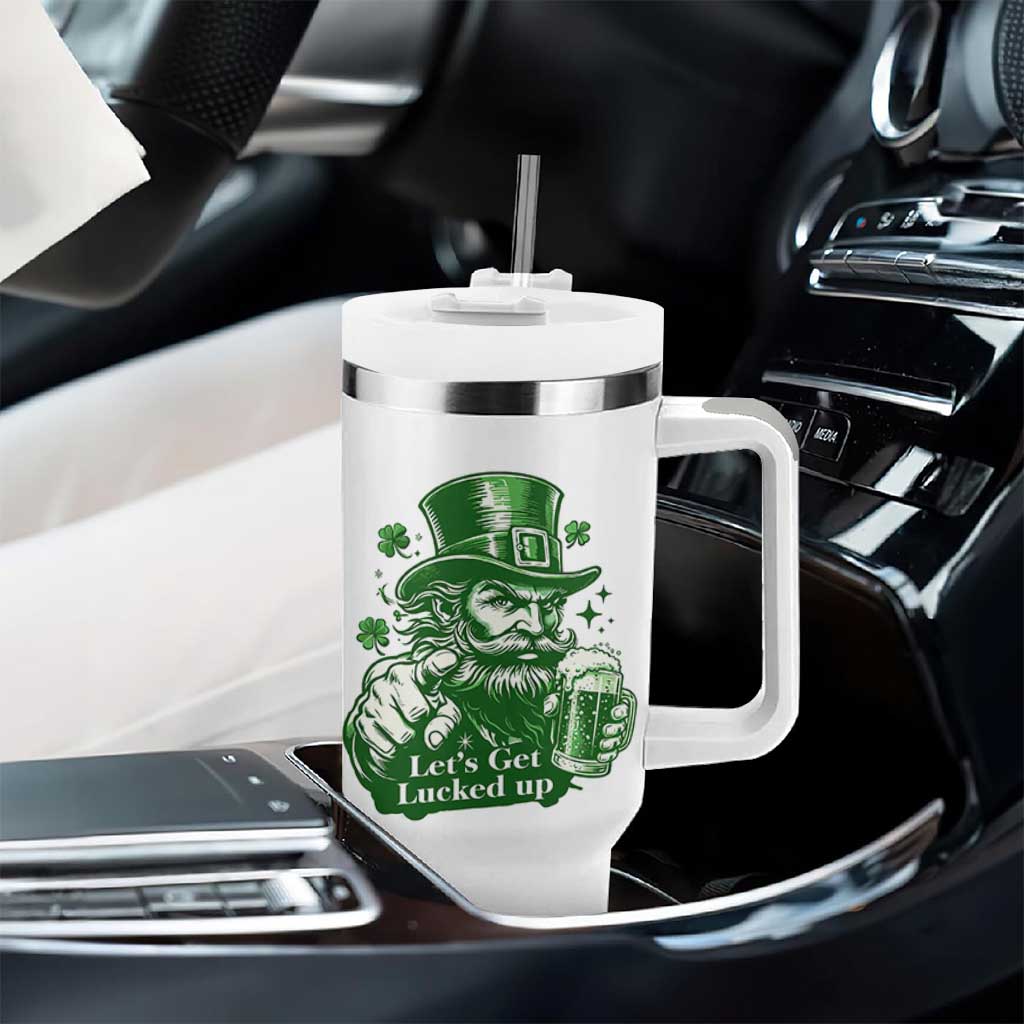 Lets Get Lucked Up Tumbler With Handle St Patricks Day Party Humor