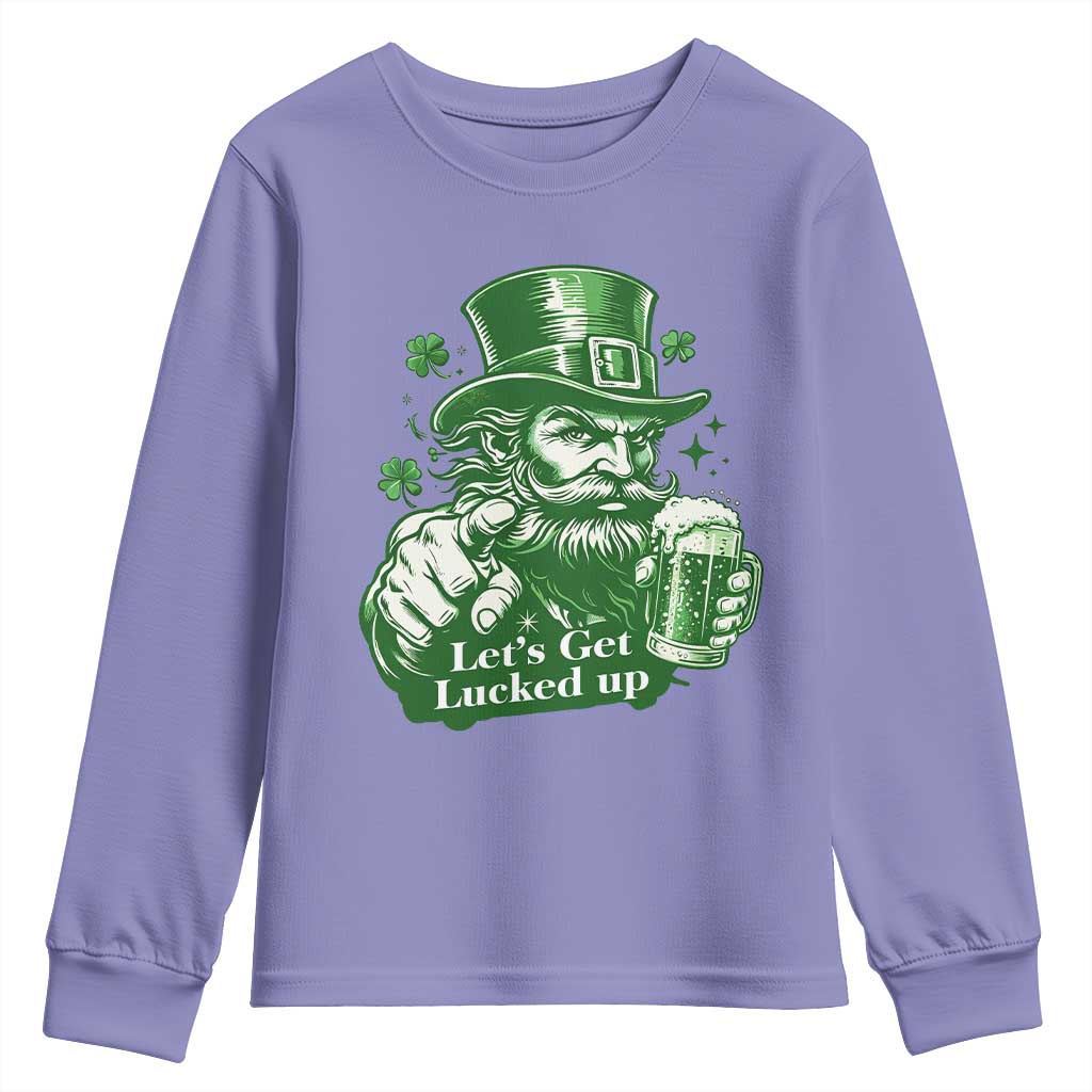 Lets Get Lucked Up Youth Sweatshirt St Patricks Day Party Humor