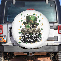 Lets Get Lucked Up Spare Tire Cover Lucky Skeleton St Patricks Day
