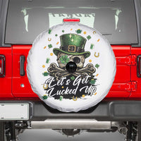 Lets Get Lucked Up Spare Tire Cover Lucky Skeleton St Patricks Day