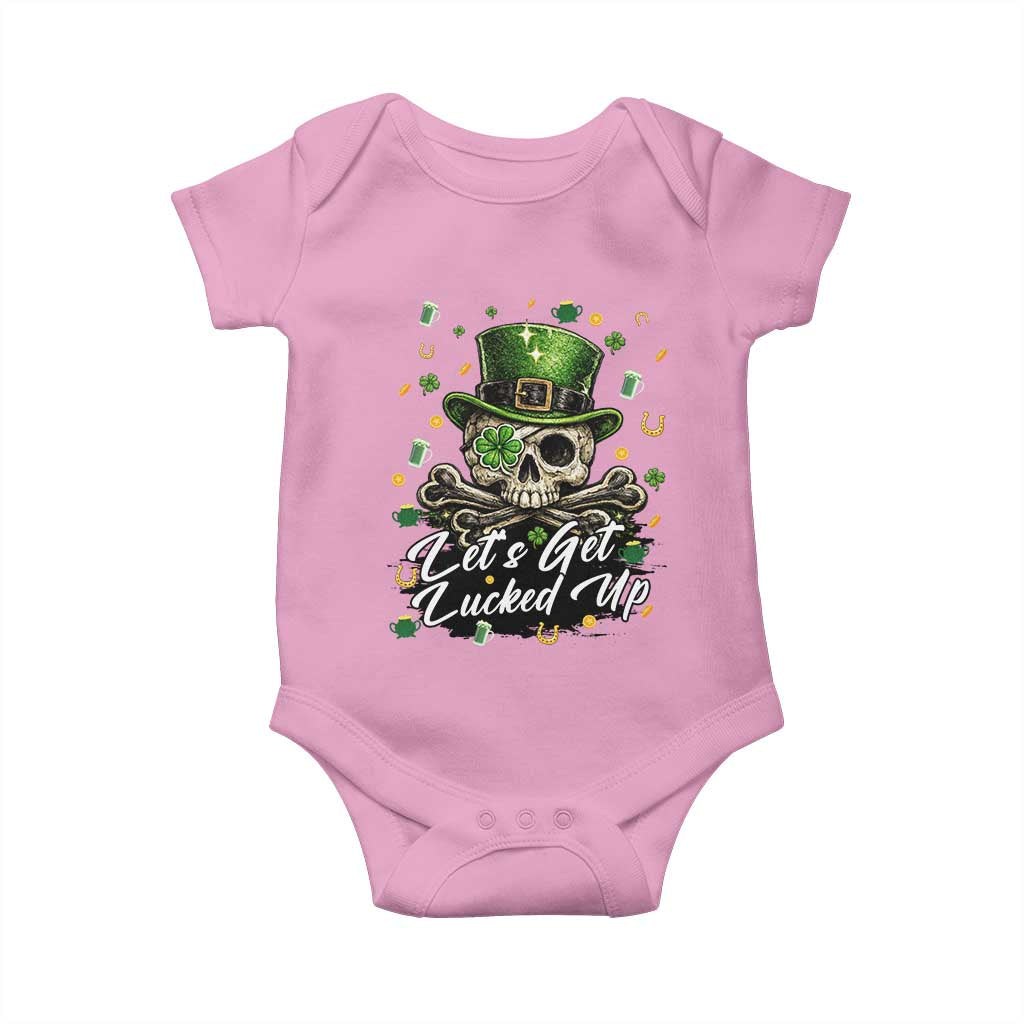 Lets Get Lucked Up Baby Onesie Lucky Skeleton St Patricks Day