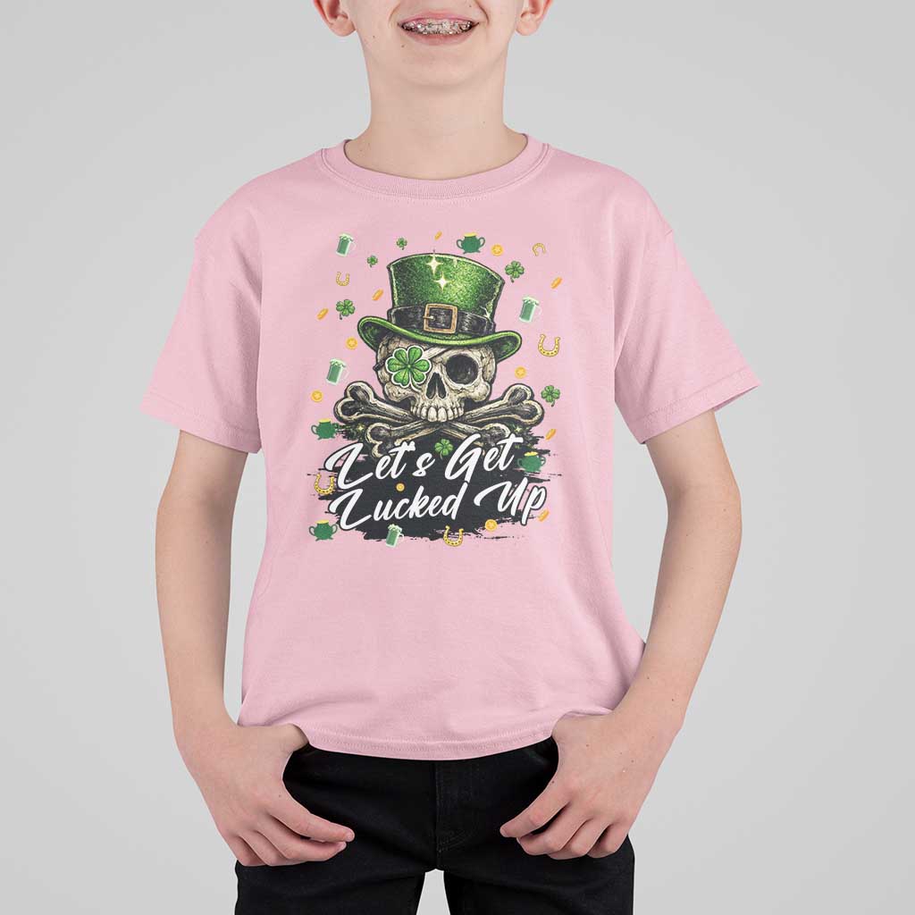 Lets Get Lucked Up T Shirt For Kid Lucky Skeleton St Patricks Day