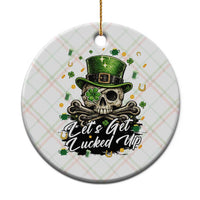 Lets Get Lucked Up Ceramic Ornament Lucky Skeleton St Patricks Day