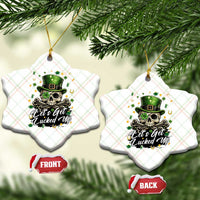 Lets Get Lucked Up Ceramic Ornament Lucky Skeleton St Patricks Day