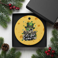 Lets Get Lucked Up Ceramic Ornament Lucky Skeleton St Patricks Day