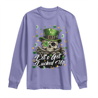 Lets Get Lucked Up Long Sleeve Shirt Lucky Skeleton St Patricks Day