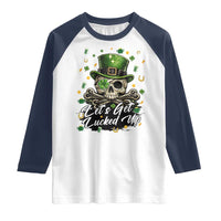 Lets Get Lucked Up Raglan Shirt Lucky Skeleton St Patricks Day