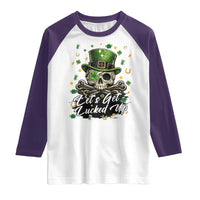 Lets Get Lucked Up Raglan Shirt Lucky Skeleton St Patricks Day