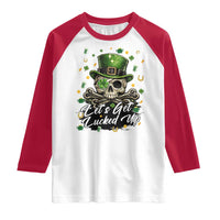 Lets Get Lucked Up Raglan Shirt Lucky Skeleton St Patricks Day