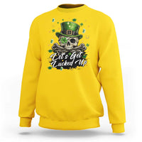 Lets Get Lucked Up Sweatshirt Lucky Skeleton St Patricks Day