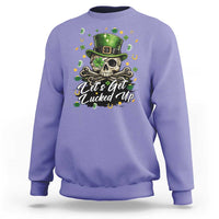 Lets Get Lucked Up Sweatshirt Lucky Skeleton St Patricks Day