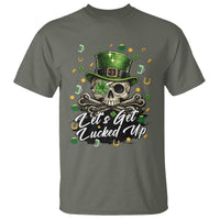 Lets Get Lucked Up T Shirt Lucky Skeleton St Patricks Day