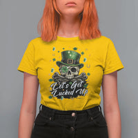 Lets Get Lucked Up T Shirt For Women Lucky Skeleton St Patricks Day