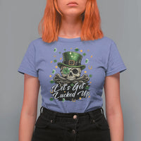 Lets Get Lucked Up T Shirt For Women Lucky Skeleton St Patricks Day