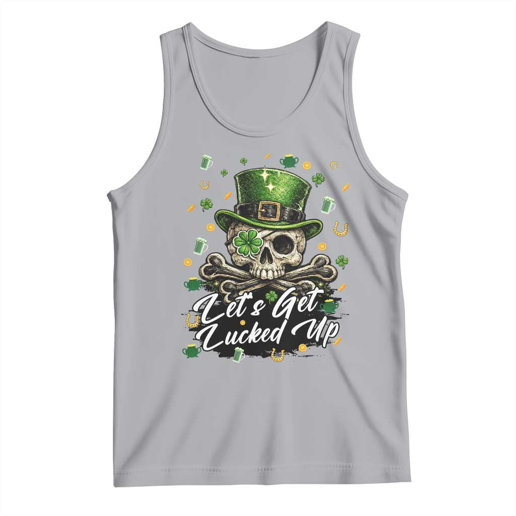 Lets Get Lucked Up Tank Top Lucky Skeleton St Patricks Day