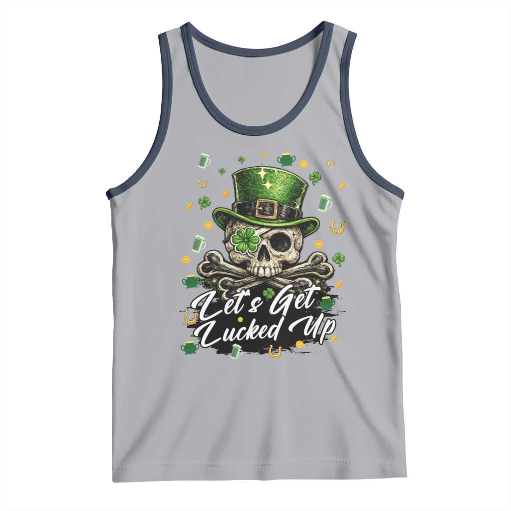 Lets Get Lucked Up Tank Top Lucky Skeleton St Patricks Day
