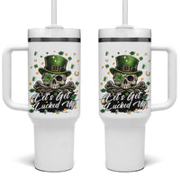 Lets Get Lucked Up Tumbler With Handle Lucky Skeleton St Patricks Day