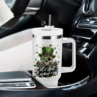 Lets Get Lucked Up Tumbler With Handle Lucky Skeleton St Patricks Day