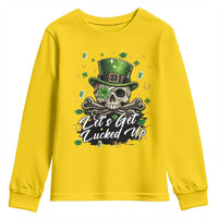 Lets Get Lucked Up Youth Sweatshirt Lucky Skeleton St Patricks Day