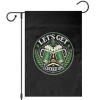Lets Get Lucked Up Garden Flag Funny Saint Patricks Day Lucky Drinking