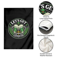 Lets Get Lucked Up Garden Flag Funny Saint Patricks Day Lucky Drinking