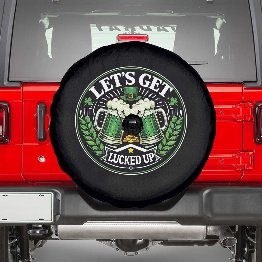 Lets Get Lucked Up Spare Tire Cover Funny Saint Patricks Day Lucky Drinking