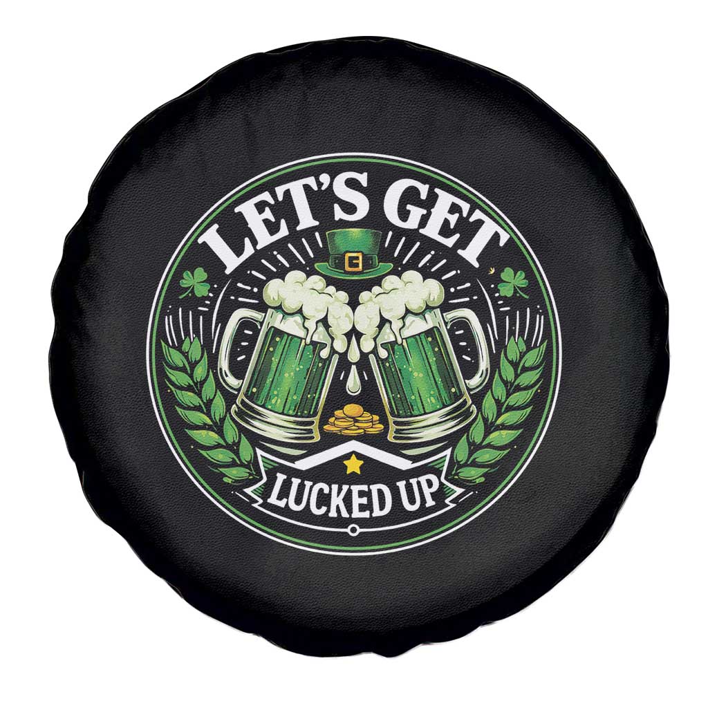Lets Get Lucked Up Spare Tire Cover Funny Saint Patricks Day Lucky Drinking