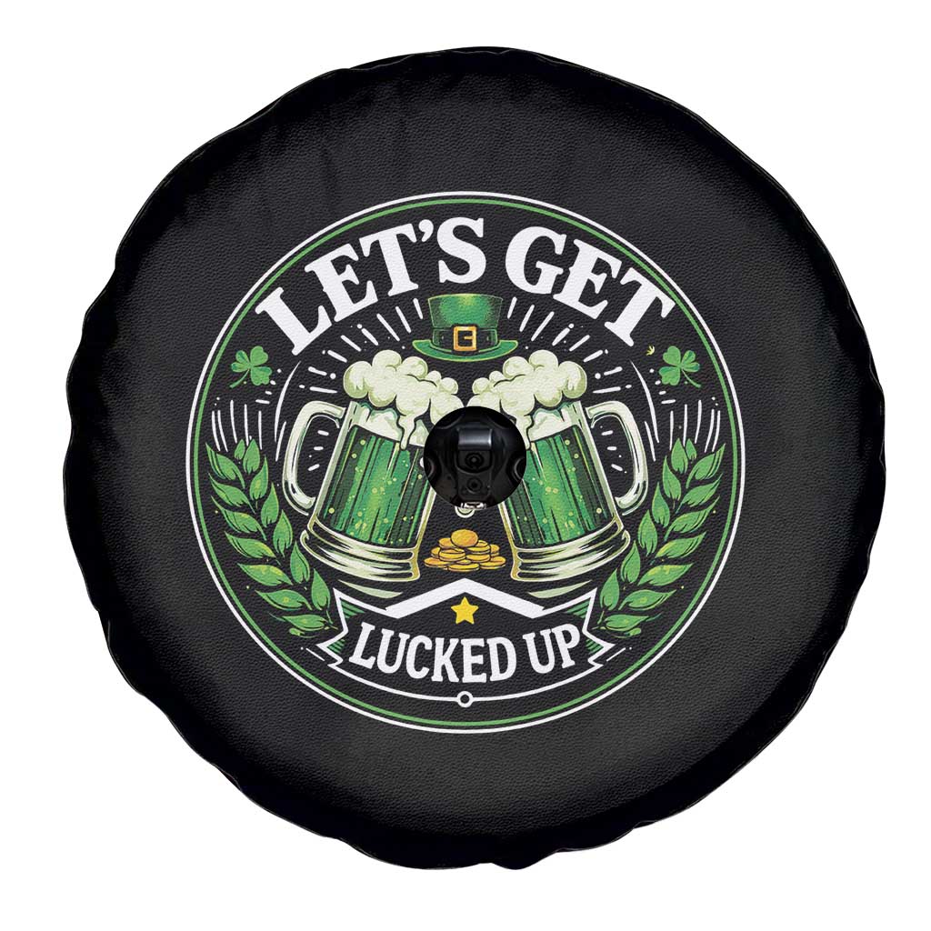 Lets Get Lucked Up Spare Tire Cover Funny Saint Patricks Day Lucky Drinking