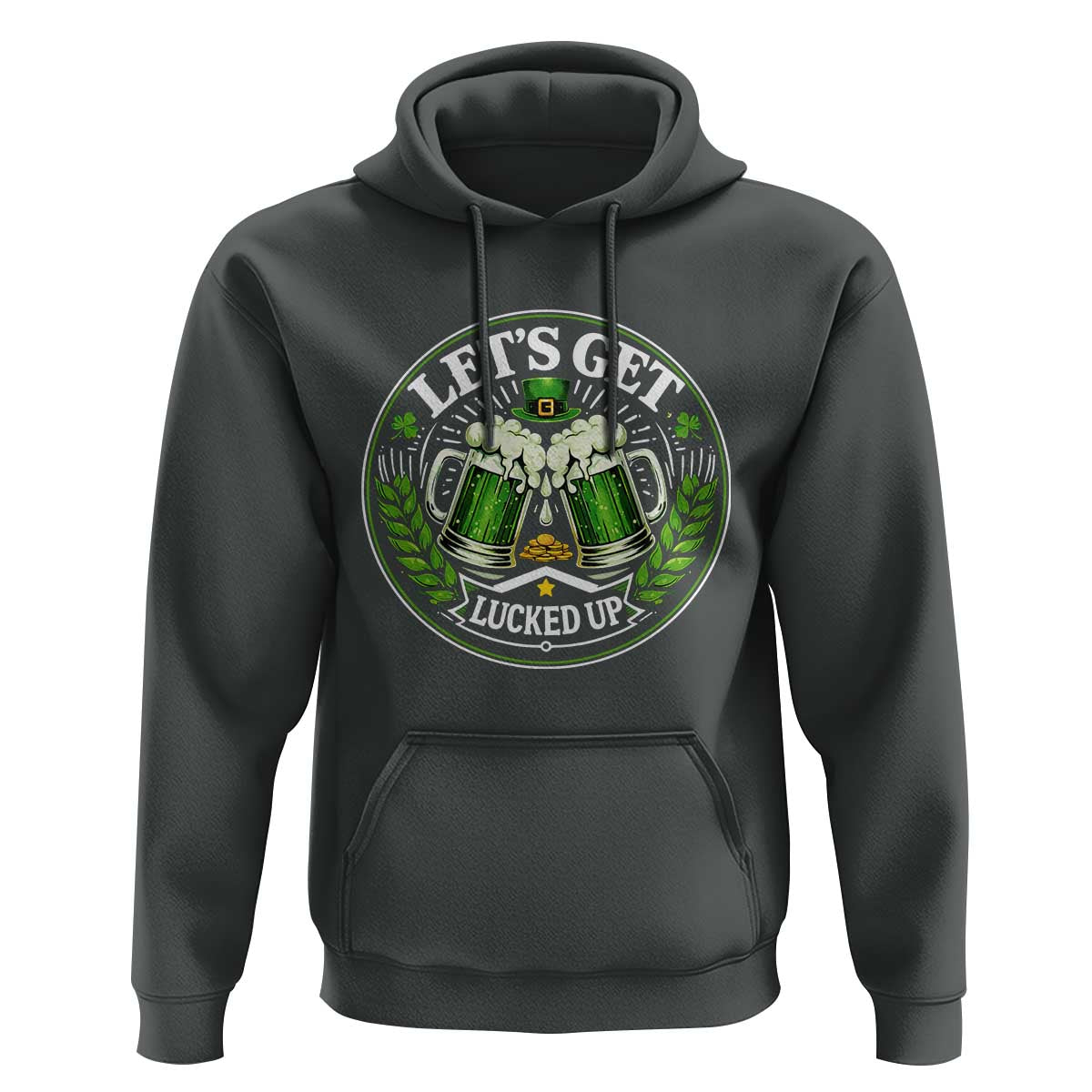 Lets Get Lucked Up Hoodie Funny Saint Patricks Day Lucky Drinking