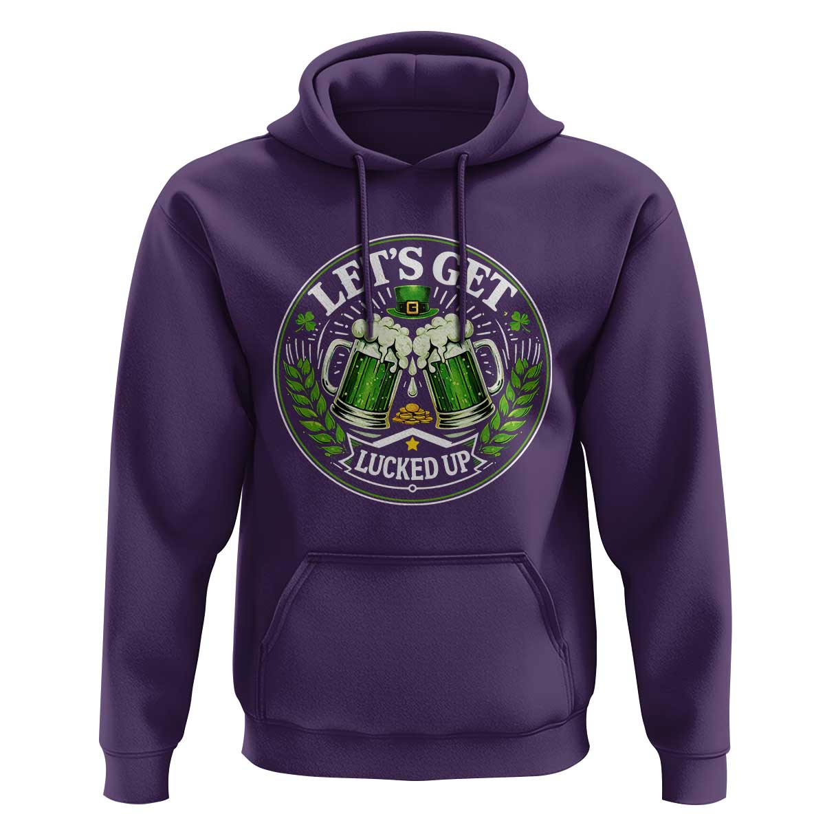 Lets Get Lucked Up Hoodie Funny Saint Patricks Day Lucky Drinking