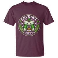 Lets Get Lucked Up T Shirt Funny Saint Patricks Day Lucky Drinking