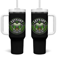 Lets Get Lucked Up Tumbler With Handle Funny Saint Patricks Day Lucky Drinking