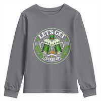 Lets Get Lucked Up Youth Sweatshirt Funny Saint Patricks Day Lucky Drinking