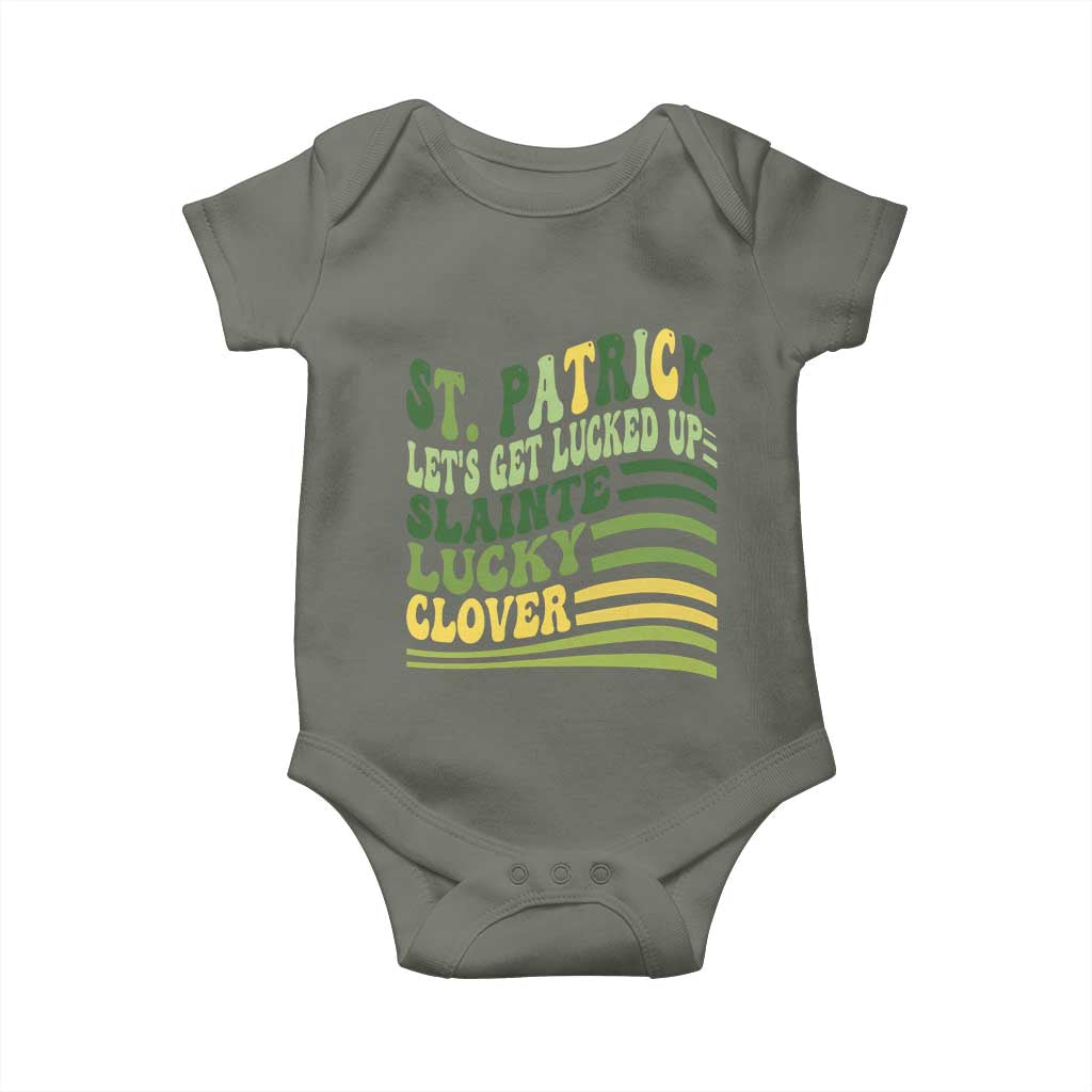 Lets Get Lucked Up Baby Onesie Funny St Patricks Day