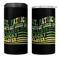Lets Get Lucked Up 4 in 1 Can Cooler Tumbler Funny St Patricks Day