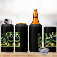 Lets Get Lucked Up 4 in 1 Can Cooler Tumbler Funny St Patricks Day