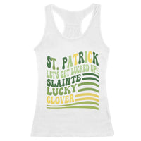 Lets Get Lucked Up Racerback Tank Top Funny St Patricks Day