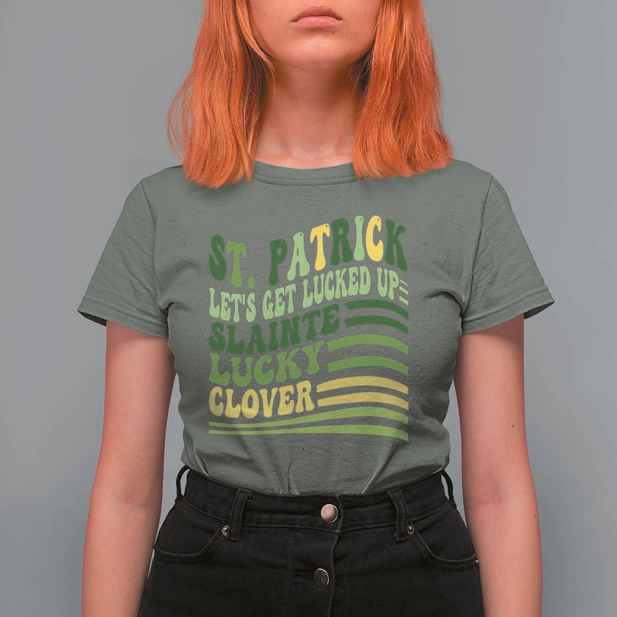 Lets Get Lucked Up T Shirt For Women Funny St Patricks Day