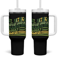 Lets Get Lucked Up Tumbler With Handle Funny St Patricks Day