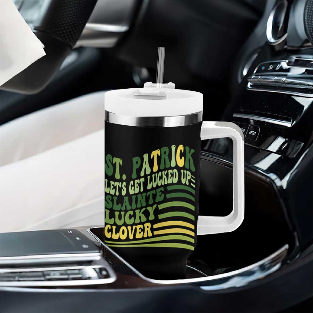 Lets Get Lucked Up Tumbler With Handle Funny St Patricks Day