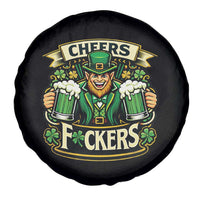 Cheers Fckers Spare Tire Cover Funny Leprechaun St Patricks Day Party