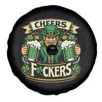 Cheers Fckers Spare Tire Cover Funny Leprechaun St Patricks Day Party